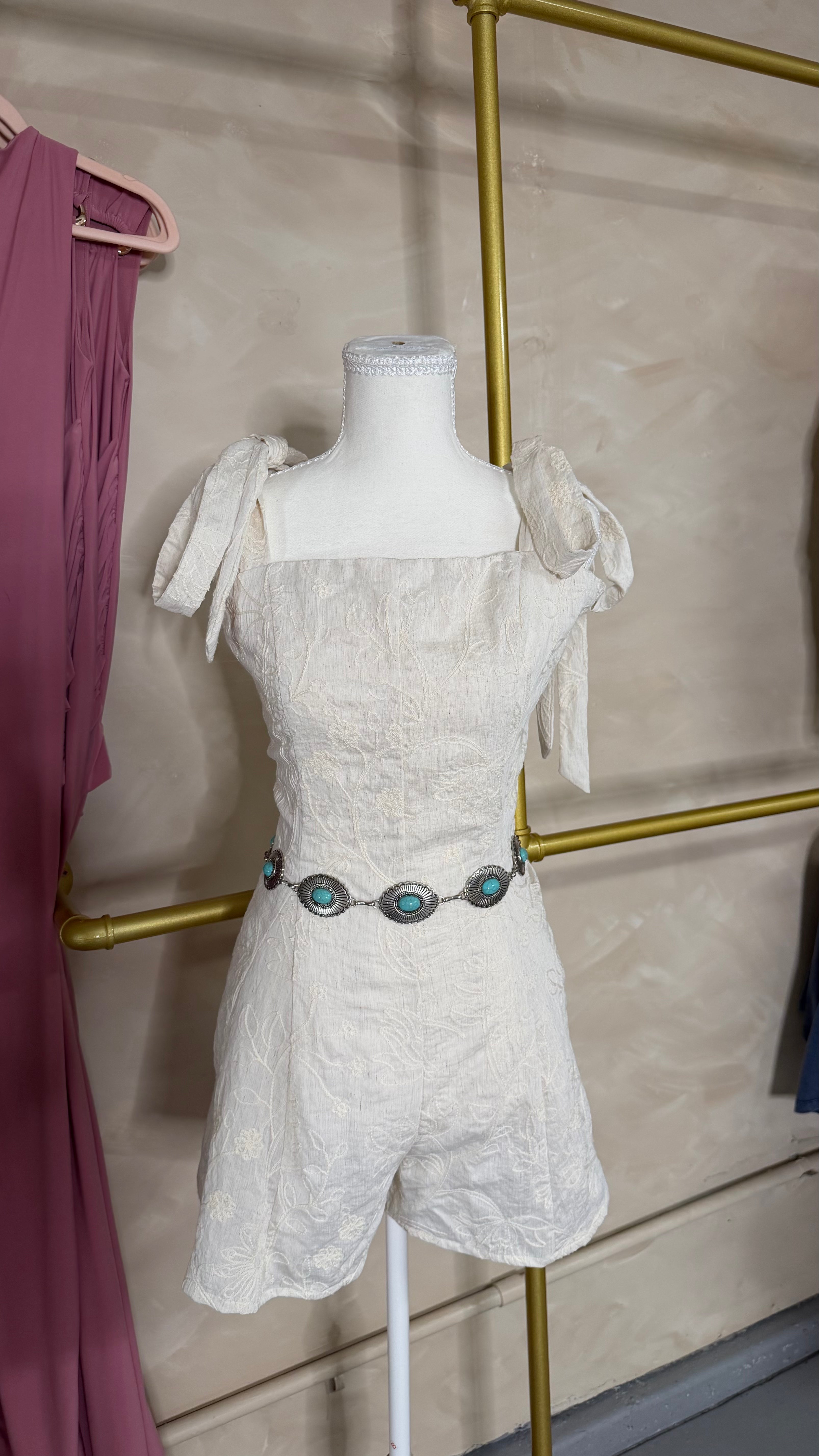 Ivory Western Romper